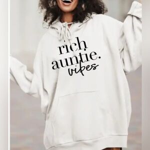Lane Seven  Women's oversized White Hoodie talla